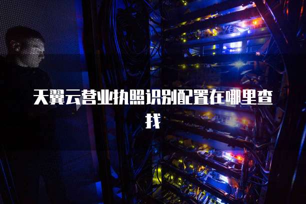 天翼云营业执照识别配置在哪里查找