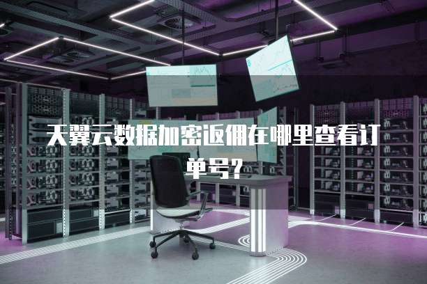 天翼云数据加密返佣在哪里查看订单号？