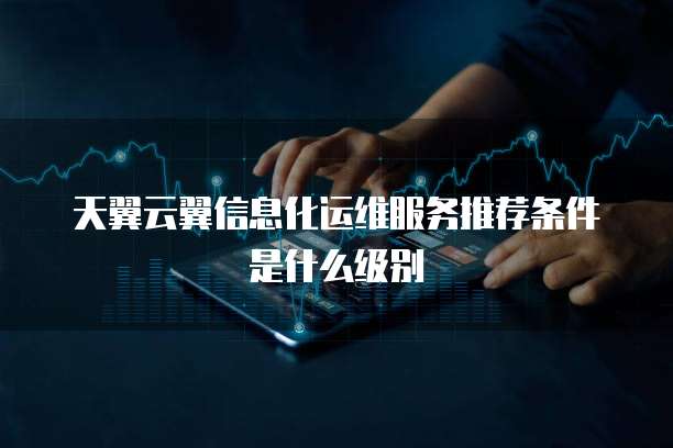 天翼云翼信息化运维服务推荐条件是什么级别