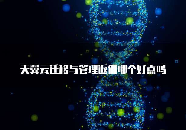 天翼云迁移与管理返佣哪个好点吗