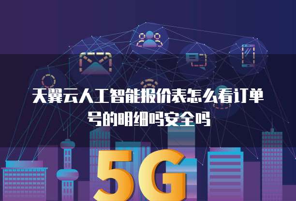 天翼云人工智能报价表怎么看订单号的明细吗安全吗