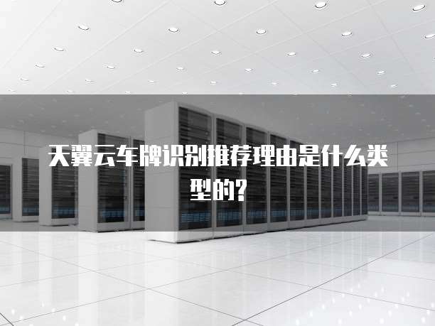 天翼云车牌识别推荐理由是什么类型的?