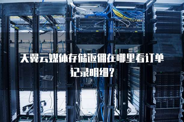 天翼云媒体存储返佣在哪里看订单记录明细？