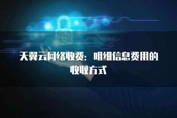 天翼云网络收费:明细信息费用的收取方式