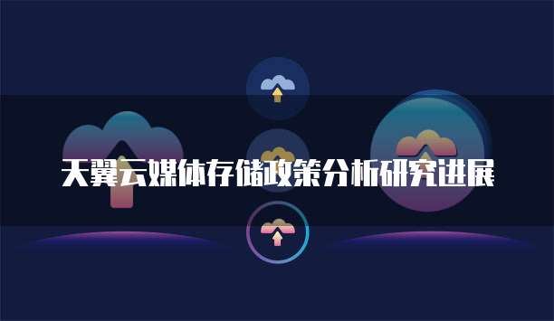 天翼云媒体存储政策分析研究进展
