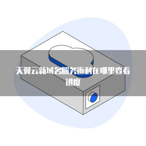 天翼云新域名服务返利在哪里查看进度