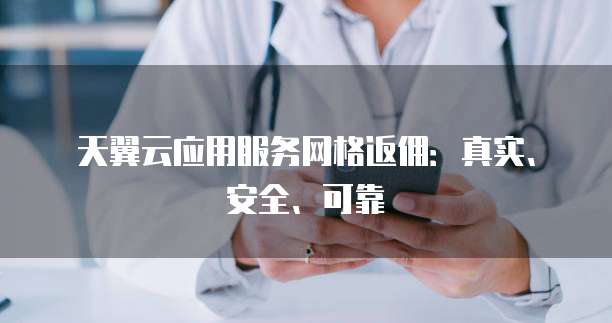 天翼云应用服务网格返佣:真实、安全、可靠