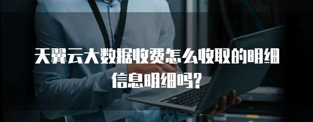 天翼云大数据收费怎么收取的明细信息明细吗?