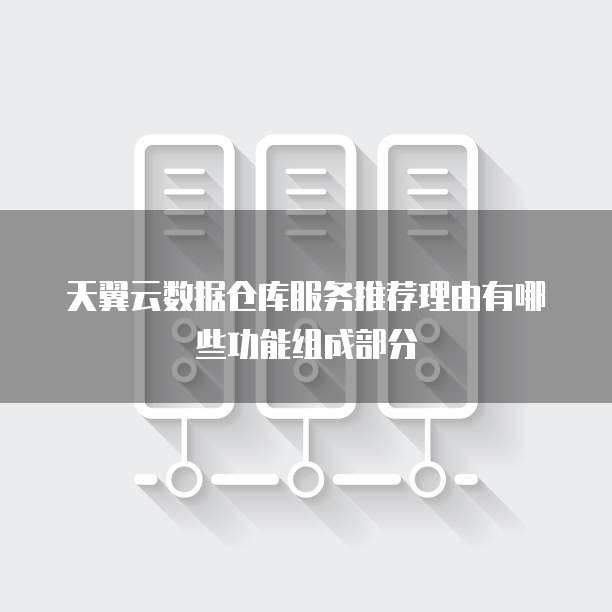 天翼云数据仓库服务推荐理由有哪些功能组成部分