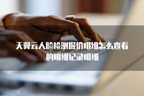 天翼云人脸检测报价明细怎么查看的明细记录明细