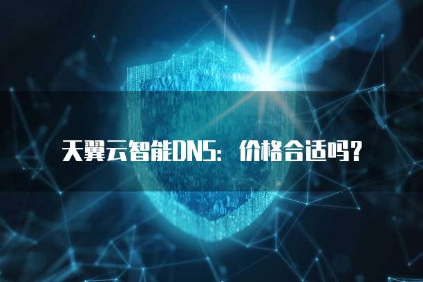 天翼云智能DNS:价格合适吗?