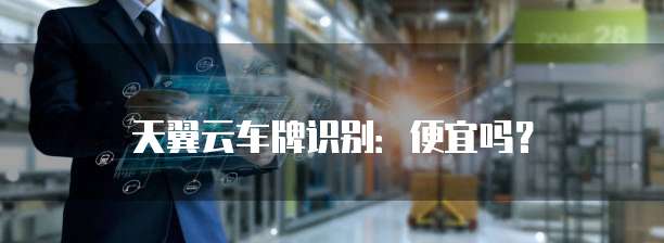 天翼云车牌识别:便宜吗?