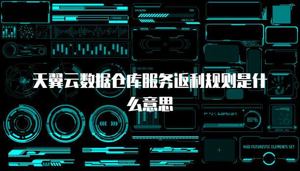 天翼云数据仓库服务返利规则是什么意思