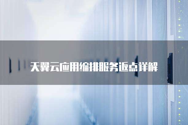 天翼云应用编排服务返点详解