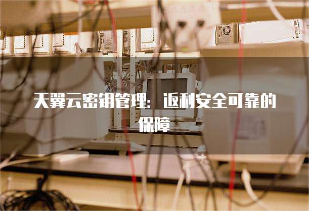 天翼云密钥管理:返利安全可靠的保障