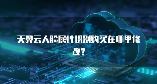 天翼云人脸属性识别购买在哪里修改?