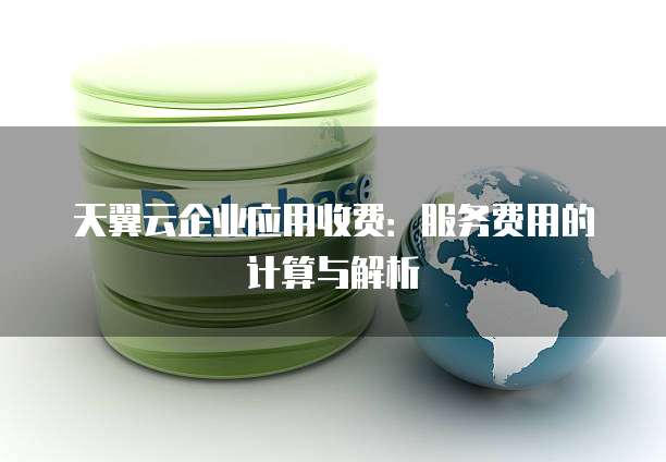 天翼云企业应用收费:服务费用的计算与解析