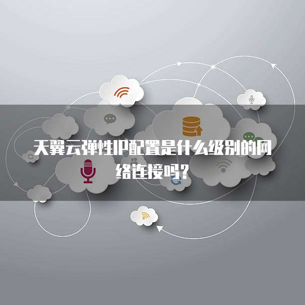 天翼云弹性IP配置是什么级别的网络连接吗?