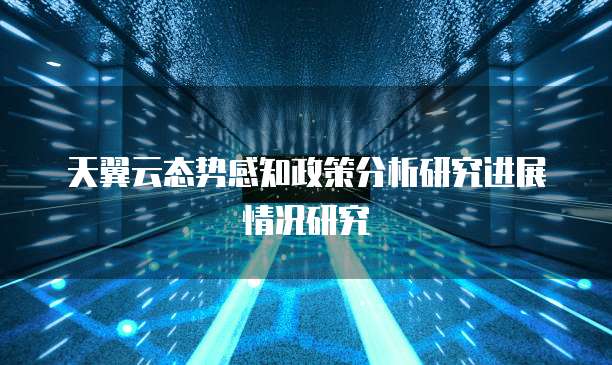 天翼云态势感知政策分析研究进展情况研究