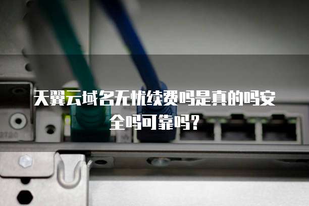 天翼云域名无忧续费吗是真的吗安全吗可靠吗?