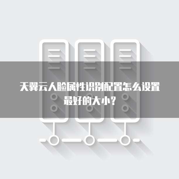 天翼云人脸属性识别配置怎么设置最好的大小?