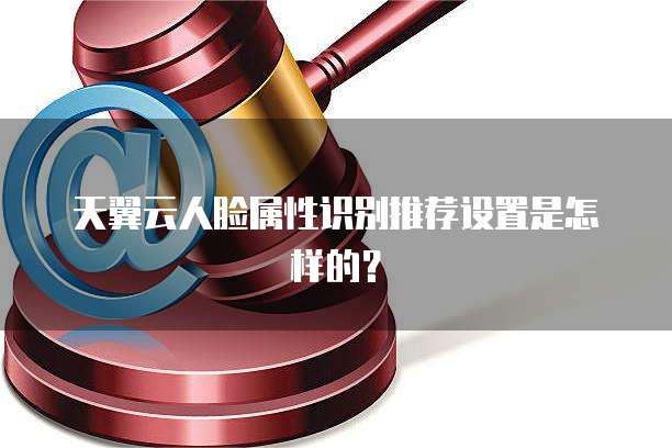 天翼云人脸属性识别推荐设置是怎样的?