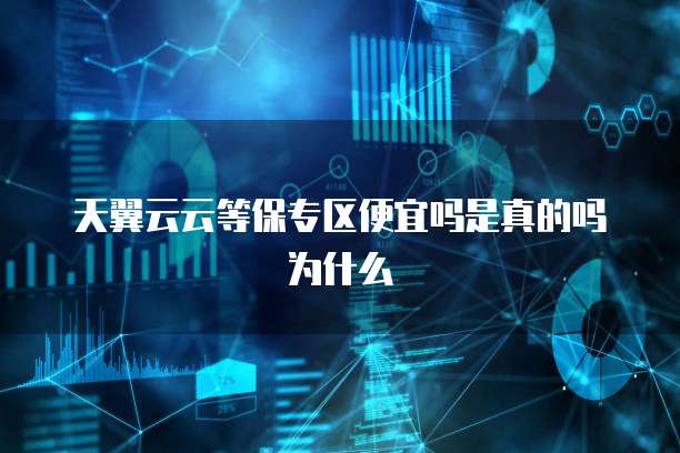 天翼云云等保专区便宜吗是真的吗为什么