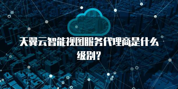 天翼云智能视图服务代理商是什么级别?