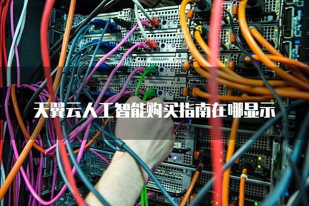 天翼云人工智能购买指南在哪显示