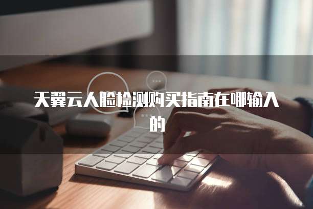 天翼云人脸检测购买指南在哪输入的