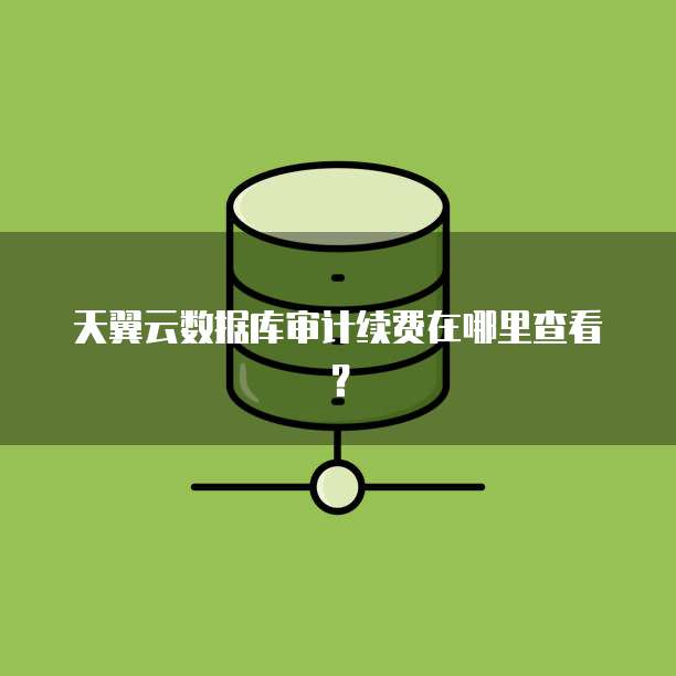 天翼云数据库审计续费在哪里查看？