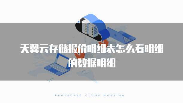 天翼云存储报价明细表怎么看明细的数据明细
