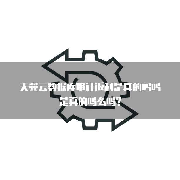 天翼云数据库审计返利是真的吗吗是真的吗么吗?