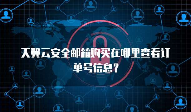 天翼云安全邮箱购买在哪里查看订单号信息?