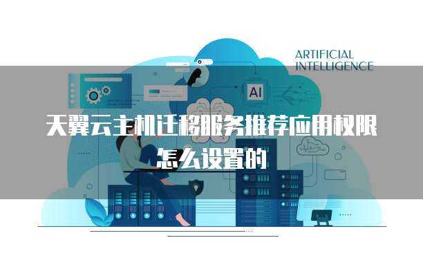 天翼云主机迁移服务推荐应用权限怎么设置的