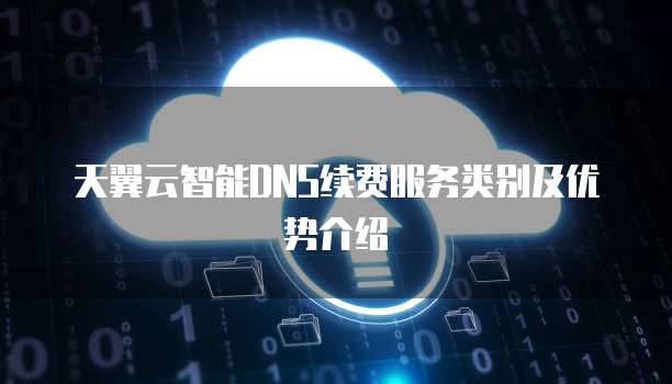 天翼云智能DNS续费服务类别及优势介绍