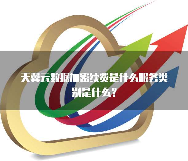 天翼云数据加密续费是什么服务类别是什么?