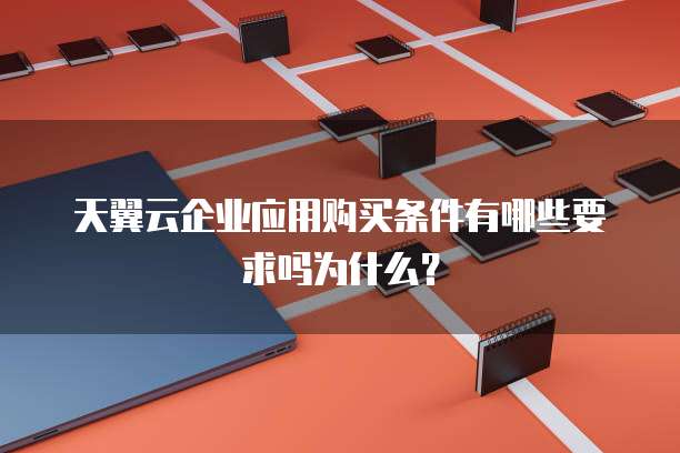 天翼云企业应用购买条件有哪些要求吗为什么?