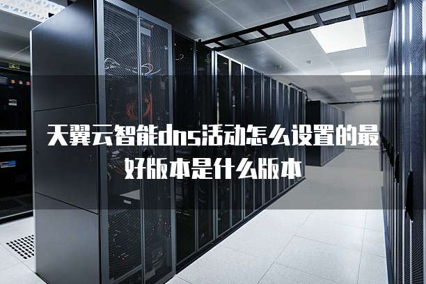 天翼云智能dns活动怎么设置的最好版本是什么版本