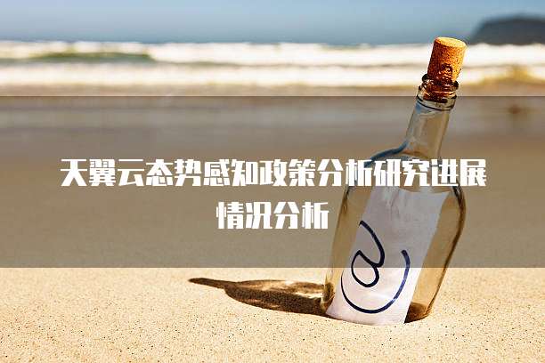 天翼云态势感知政策分析研究进展情况分析