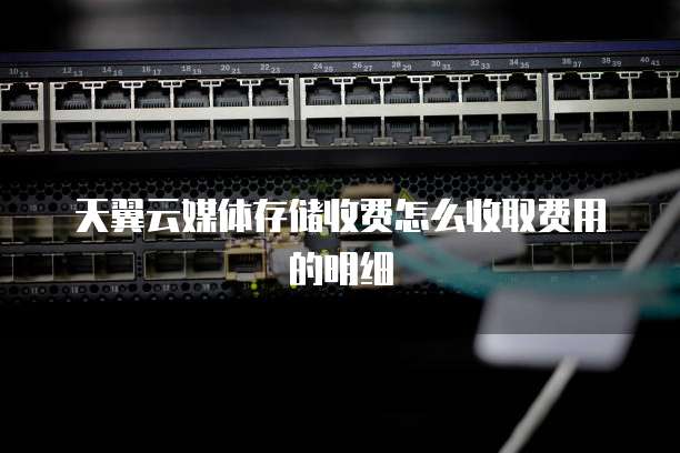 天翼云媒体存储收费怎么收取费用的明细