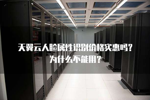 天翼云人脸属性识别价格实惠吗?为什么不能用?