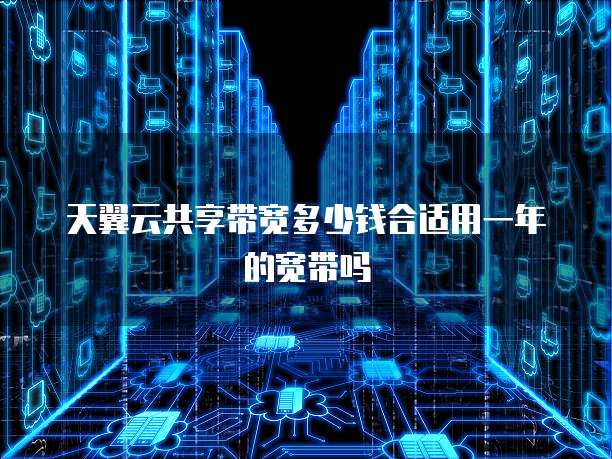 天翼云共享带宽多少钱合适用一年的宽带吗
