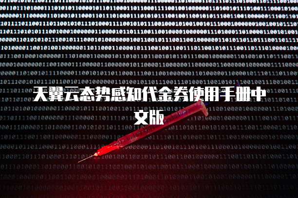 天翼云态势感知代金券使用手册中文版