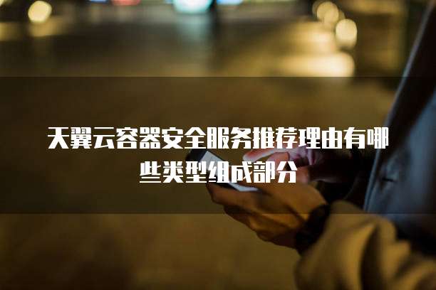 天翼云容器安全服务推荐理由有哪些类型组成部分