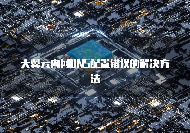 天翼云内网DNS配置错误的解决方法