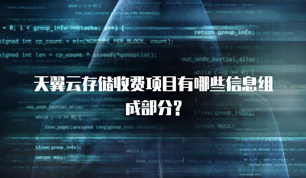 天翼云存储收费项目有哪些信息组成部分?