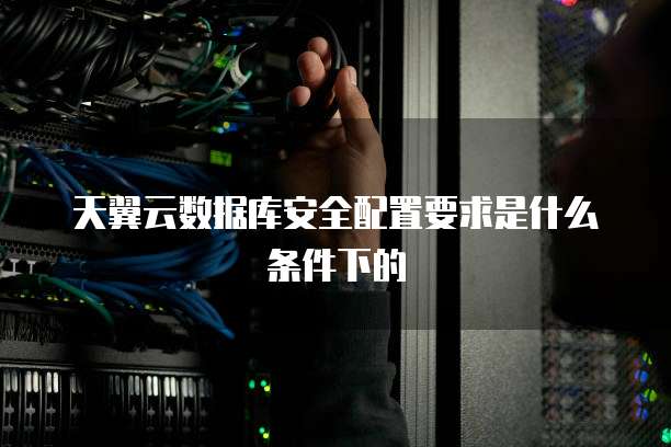 天翼云数据库安全配置要求是什么条件下的