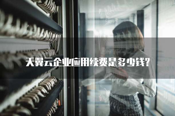 天翼云企业应用续费是多少钱?