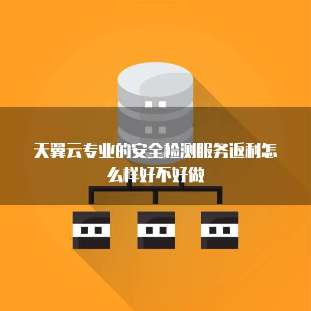 天翼云专业的安全检测服务返利怎么样好不好做